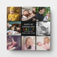 Cute First Father's Day Daddy | Photo Collage Plaque