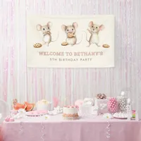 Mouse and Cookies Welcome to Birthday Party Banner