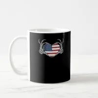 American Flag Heart Classic Design Coffee Mug