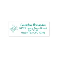 Simple Cute Tropical Turtle Return Address Self-inking Stamp