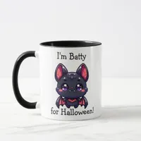 I'm Batty for Halloween Pumpkin Personalized Mug
