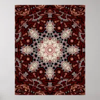 Organic Mushroom Snowflake Poster