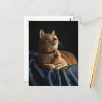 A Cute Sleepy Ginger Kitty  Postcard