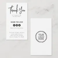 Thank You Social Media Share Logo Hang Tag