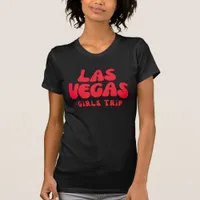 Red Las Vegas Retro Girls Trip T-Shirt