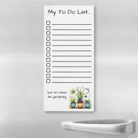 I'd Rather Be Gardening To Do List Pretty Flowers Magnetic Notepad