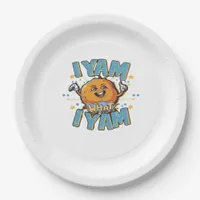 I Yam What I Yam Thanksgiving Cozy Vibe Paper Plates