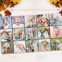 Custom 18 Photo Collage Modern Simple 5x3 Outdoor Rug