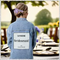Bridesmaid Polka Dot Custom Bridal Party Wedding Denim Jacket