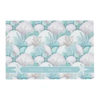 Coastal Seashell & Coral Pattern#3 ID1009 Placemat