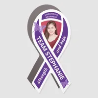 Hidradenitis Awareness Photo Purple Ribbon Car Magnet