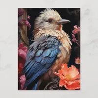 Bird and Flowers Postcard