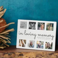 In Loving Memory Photo Collage Keepsake Tribute Plaque