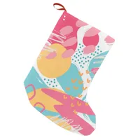 Colorful Abstract Small Christmas Stocking