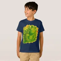 Cute Green Frog Artwork Painting Kid's T-Shirt