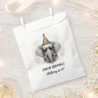 Funny Elephant Party Animal Kids Safari Birthday Favor Bag
