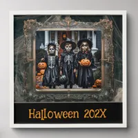 Halloween Vintage Spiderweb Frame  Peel And Stick Photo Tile