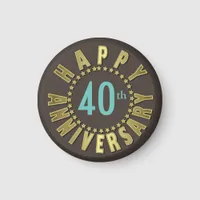 Happy Anniversary Circle of Stars Gold ID173 Magnet