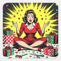Funny Sarcastic Christmas Humor Square Sticker