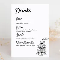 Drinks Bar Menu Modern Minimalist Wedding Sign