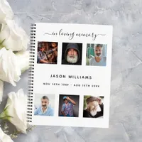 Guest book funeral photo collage memorial