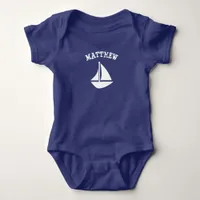 Personalized Whale Nautical Baby boy One Piece Tee