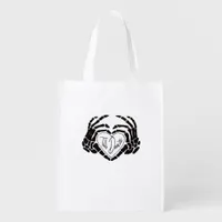 Till Death Do Us Funny Design – Ghostly Love Vibes Grocery Bag