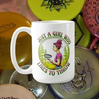 Just a Girl Who Likes to Throw | Disc Golf  Coffee Mug