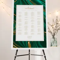 Abstract Glitter Strata Seating Chart Green ID903  Foam Board