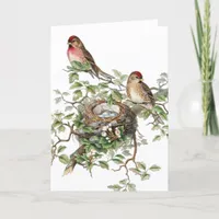 Vintage Birds and Nest, Mother's Day Card