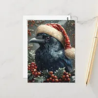 The Christmas Raven Postcard