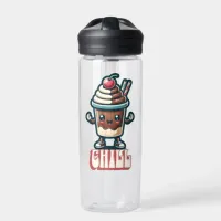 Chill Chocolate Milkshake Pun  Water Bottle