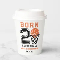 Born 2 Basketball | Sports Boy's 2nd Birthday Paper Cups