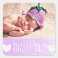 Thank You Sticker with your baby's photo