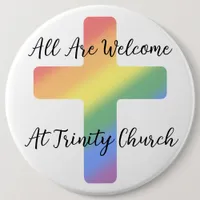 Christian LGBT Supportive All Are Welcome Button