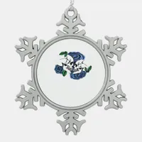 Together Forever Till Death Do Us Classic Look Snowflake Pewter Christmas Ornament