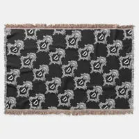 D Monogram Initial Throw Blanket