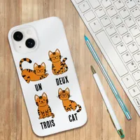 Un Deux Trois Cat Lover Teacher Gift Funny Case-Mate iPhone 14 Case