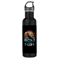 F-Caw-F Crow Retro Sunset Pun Funny Bird Cawing Gr Stainless Steel Water Bottle