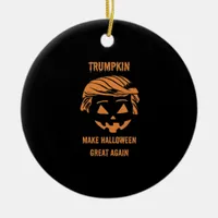 Sweatshirt, Trumpkin, Halloween Merch Classic Ceramic Ornament