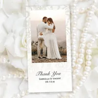 White Lace Wedding Thank You