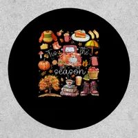 Tis The Season Pumpkin Leaves Autumn Patch