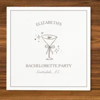 Whimsical Trendy Fun Espresso Martini Bachelorette Napkins