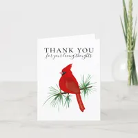 Cardinal Photo Funeral Thank You Card