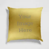 Create Your Own Metallic Gold Textured Faux Foil Throw Pillow