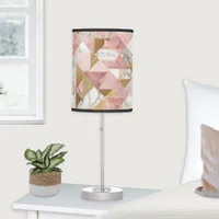 Stylish Elegant Pretty Marble Patchwork Effect Table Lamp