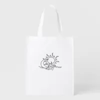 Whimsigoth Sun Sea Witchy Grocery Bag