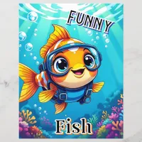 Funny Fish | Cute Cartoon Kid's Nursery Art