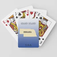 Playing Cards - Nebraska State Map with City