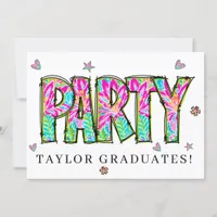 * Any PARTY DIY Invite Doodle  Event Graduate